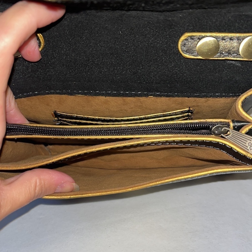 Patricia Nash Torri Rose antiqued gold crossbody bag or clutch, NWOT - Picture 6 of 11